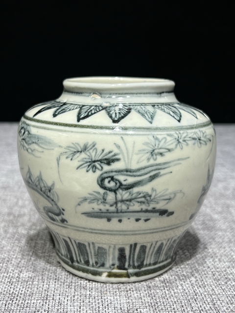 古玩陶瓷青花高士圖罐拍賣,當前價格2650元