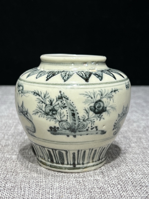 古玩陶瓷青花高士圖罐拍賣,當前價格2650元
