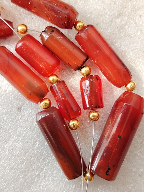 古玩玉器天然紅瑪瑙珠串鏈拍賣，當前價格520元