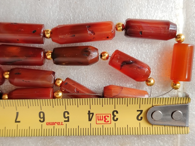 古玩玉器天然紅瑪瑙珠串鏈拍賣，當前價格520元