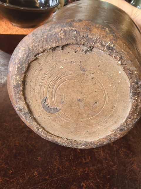 古玩陶瓷茶葉末釉刻花梅瓶真品鑒賞圖