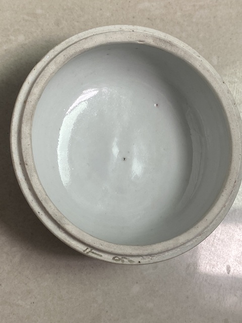 古玩陶瓷粉彩雙雞紋印盒真品鑒賞圖