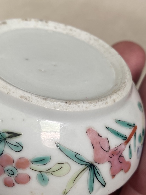 古玩陶瓷粉彩雙雞紋印盒真品鑒賞圖