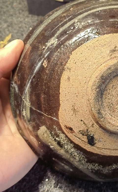 古玩陶瓷吉州窯灑花釉碗真品鑒賞圖