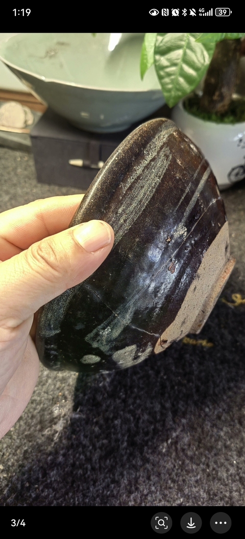 古玩陶瓷吉州窯灑花釉碗真品鑒賞圖