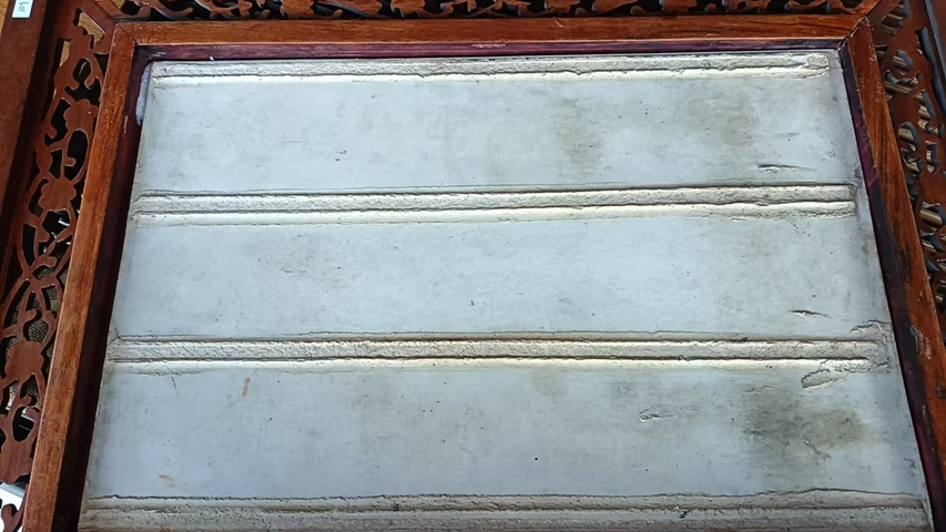 古玩陶瓷粉彩荷塘鴛鴦紋瓷板真品鑒賞圖