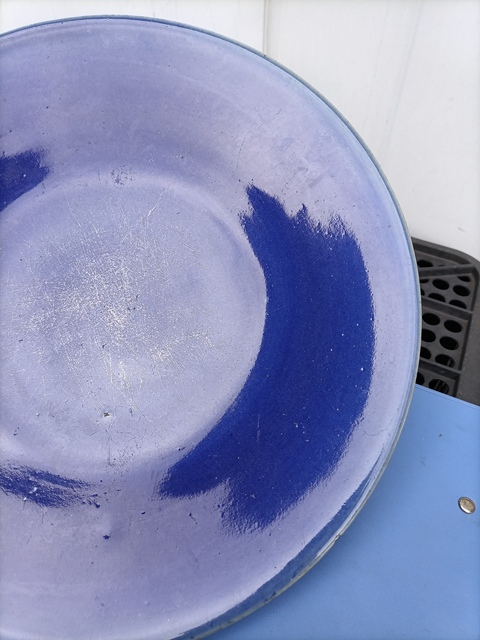 古玩陶瓷霽藍釉盤真品鑒賞圖
