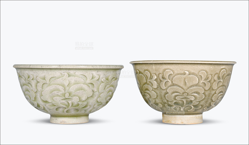 古玩陶瓷龍泉青瓷刻仰蓮紋碗真品鑒賞圖