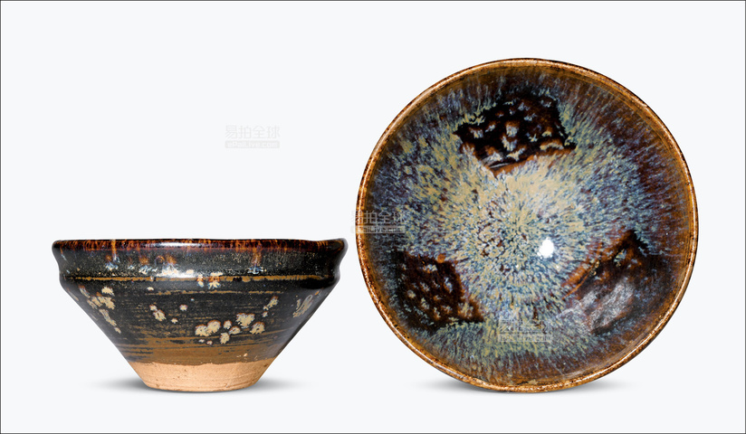 古玩陶瓷耀州窯青釉茶盞真品鑒賞圖