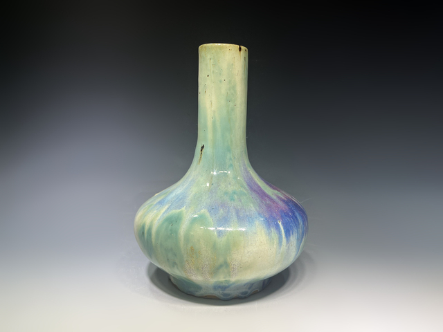 古玩陶瓷清晚期·窯變釉天球瓶真品鑒賞圖