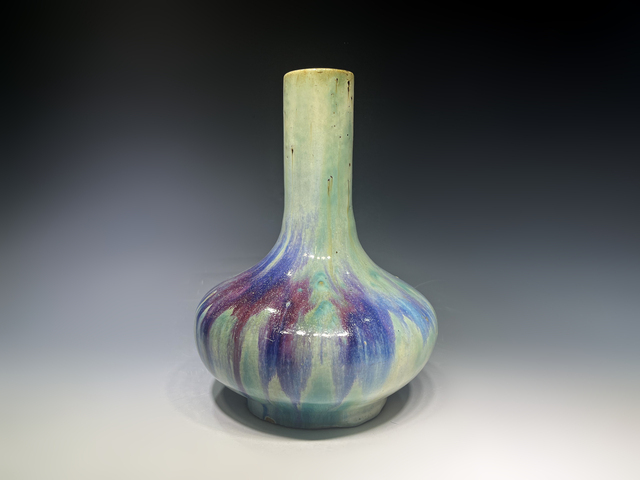 古玩陶瓷清晚期·窯變釉天球瓶真品鑒賞圖