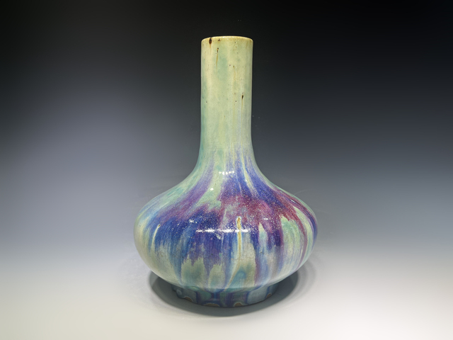 古玩陶瓷清晚期·窯變釉天球瓶真品鑒賞圖