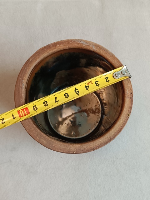 古玩陶瓷窯變黑釉筆筒真品鑒賞圖