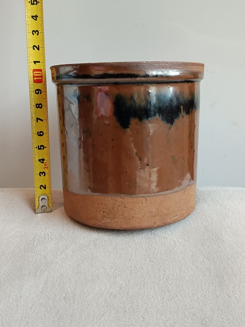 古玩陶瓷窯變黑釉筆筒真品鑒賞圖