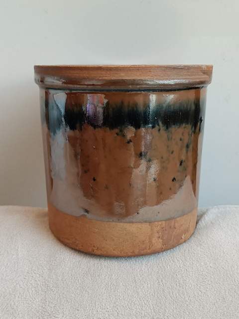 古玩陶瓷窯變黑釉筆筒真品鑒賞圖