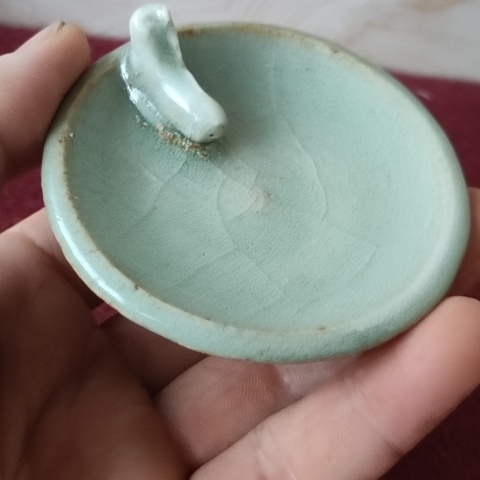 古玩陶瓷湖田窯青白釉油燈拍賣，當前價格4800元