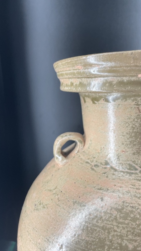 古玩陶瓷青瓷盤口瓶真品鑒賞圖