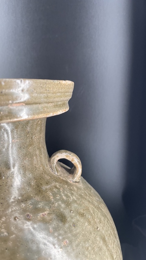 古玩陶瓷青瓷盤口瓶真品鑒賞圖