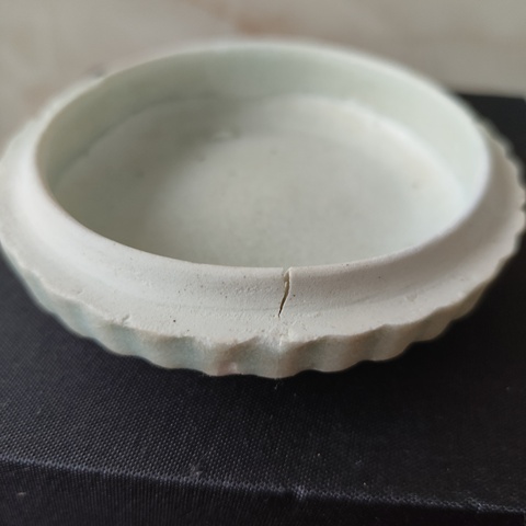 古玩陶瓷湖田窯南瓜胭脂盒真品鑒賞圖