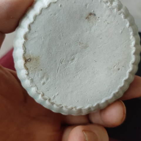 古玩陶瓷湖田窯南瓜胭脂盒真品鑒賞圖