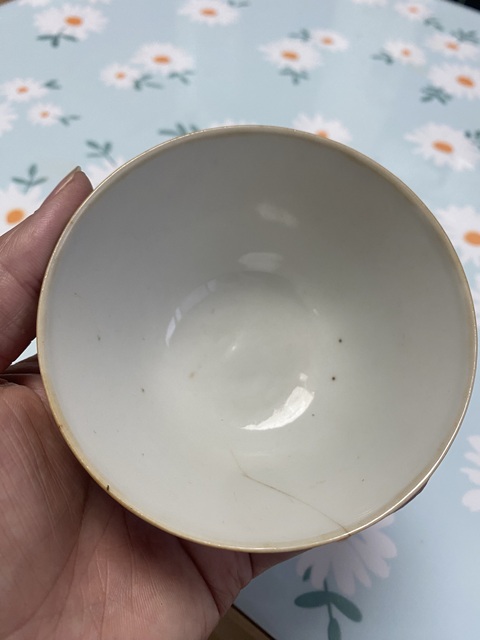 古玩陶瓷同治細路粉彩茶碗真品鑒賞圖