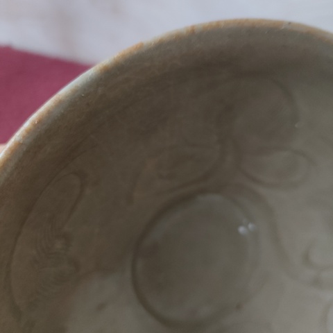 古玩陶瓷龍泉青瓷金村窯刻花碗拍賣，當前價格3600元