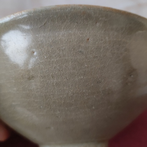 古玩陶瓷龍泉青瓷金村窯刻花碗拍賣，當前價格3600元