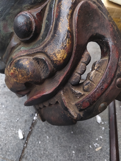 古玩雜項木雕面具真品鑒賞圖