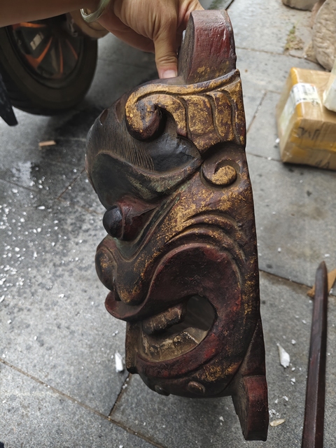 古玩雜項木雕面具真品鑒賞圖