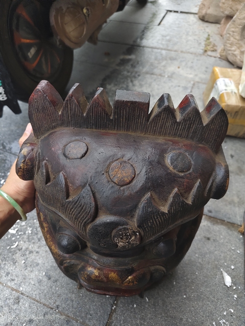 古玩雜項木雕面具真品鑒賞圖