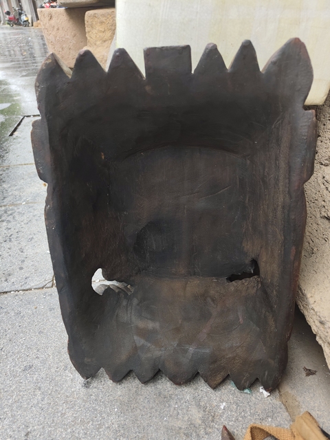 古玩雜項木雕面具真品鑒賞圖