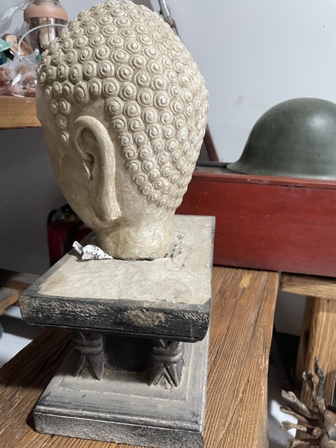 古玩陶瓷釋迦摩尼佛頭真品鑒賞圖
