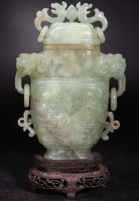 古玩玉器玉觀賞瓶真品鑒賞圖