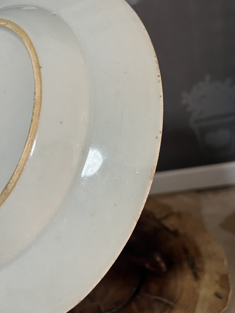 古玩陶瓷青花花卉紋盤真品鑒賞圖