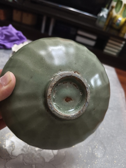 古玩陶瓷龍泉窯青瓷蓮瓣盤真品鑒賞圖