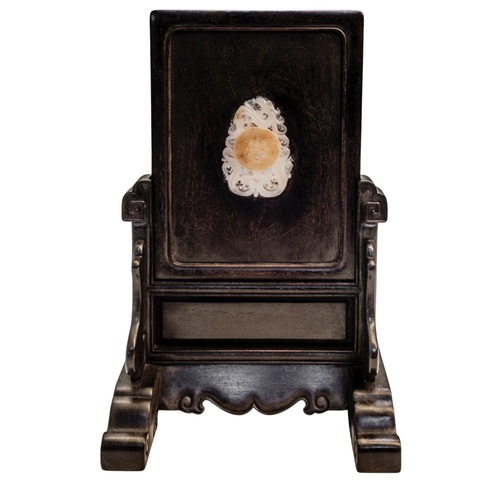 古玩雜項(xiàng)嵌玉屏風(fēng)真品鑒賞圖