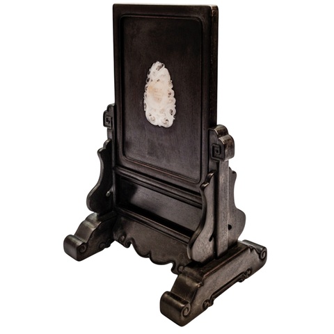 古玩雜項(xiàng)嵌玉屏風(fēng)真品鑒賞圖