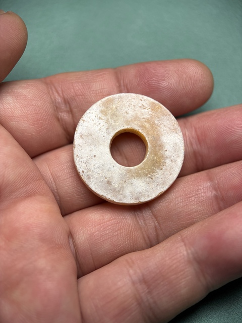 古玩玉器漢素璧真品鑒賞圖