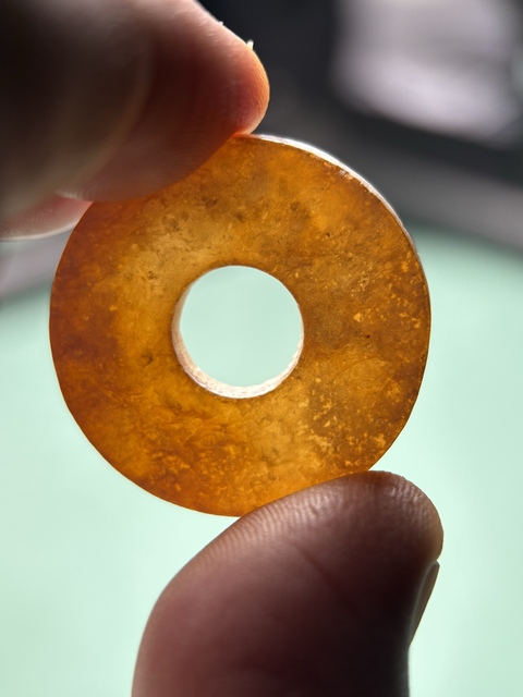 古玩玉器漢素璧真品鑒賞圖