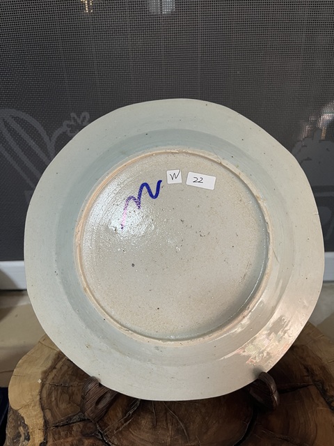 古玩陶瓷青花山水紋花口盤拍賣，當前價格399元