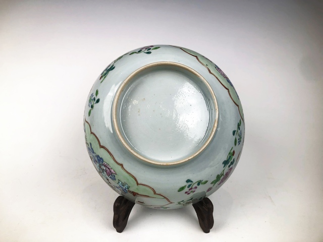 古玩陶瓷清雍乾·粉彩三娘教子圖大碗拍賣，當前價格743元