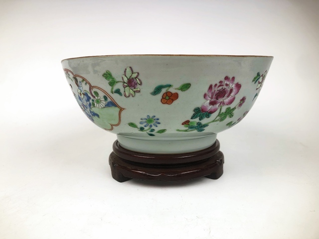 古玩陶瓷清雍乾·粉彩三娘教子圖大碗拍賣，當前價格743元