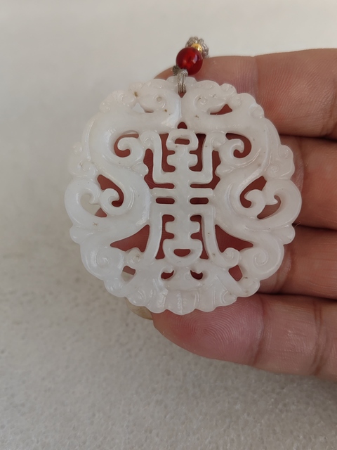 古玩玉器和田玉雕“福壽佩”拍賣，當前價格450元