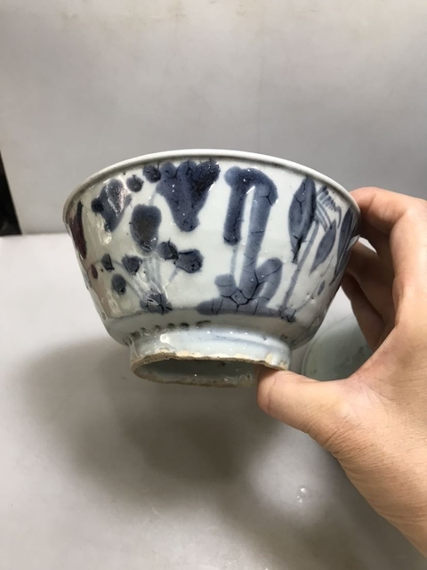 古玩陶瓷青花碗拍賣,當前價格200元