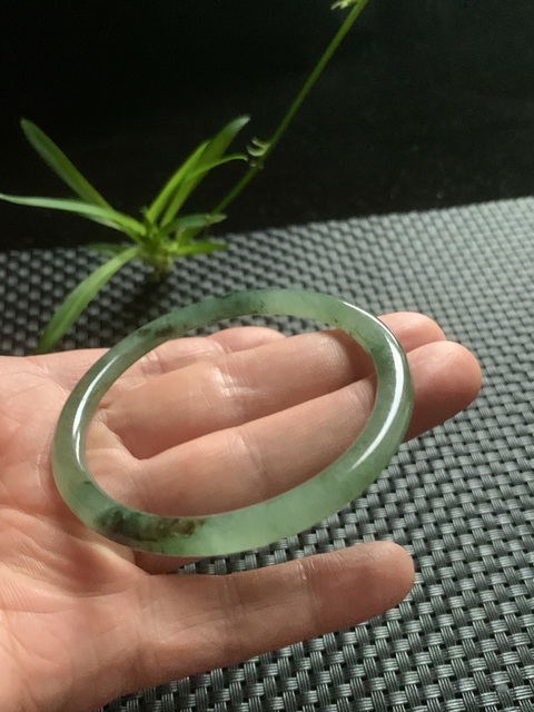 古玩玉器天然翡翠手鐲真品鑒賞圖