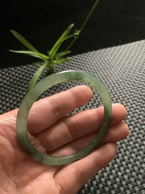 古玩玉器天然翡翠手鐲真品鑒賞圖