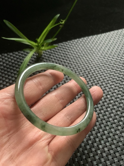 古玩玉器天然翡翠手鐲真品鑒賞圖