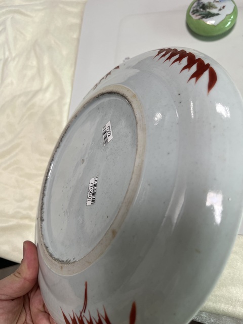 古玩陶瓷粉彩盤真品鑒賞圖