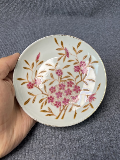 古玩陶瓷粉彩花卉紋三才蓋碗拍賣,當前價格2888元
