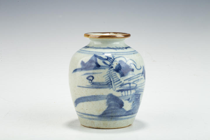 古玩陶瓷清早·青花山水紋罐
真品鑒賞圖